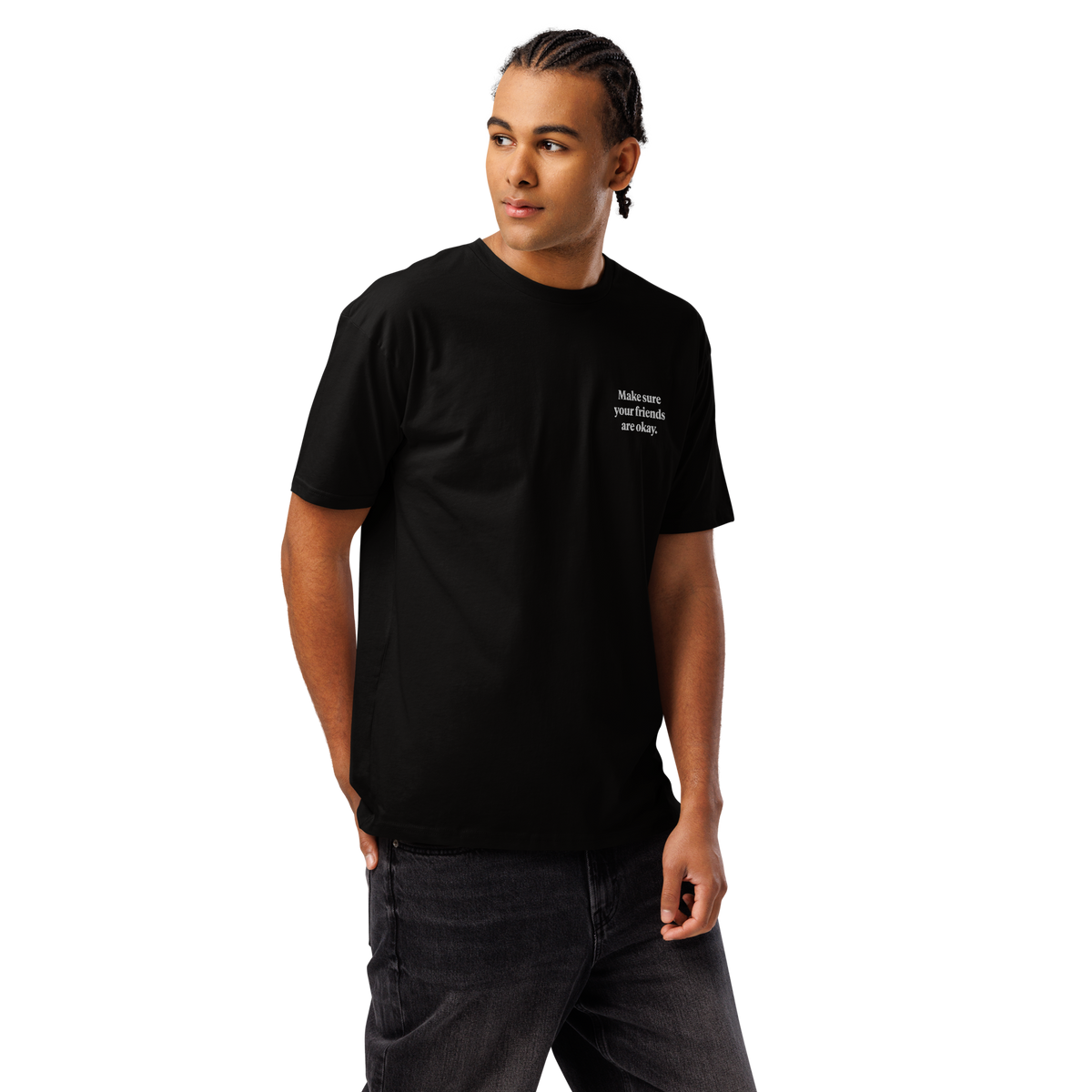 MSYFAO | Signature Black Tee – Make Sure Your Friends Are Okay