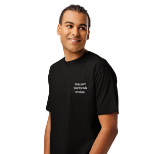 MSYFAO | Signature Black Tee – Make Sure Your Friends Are Okay