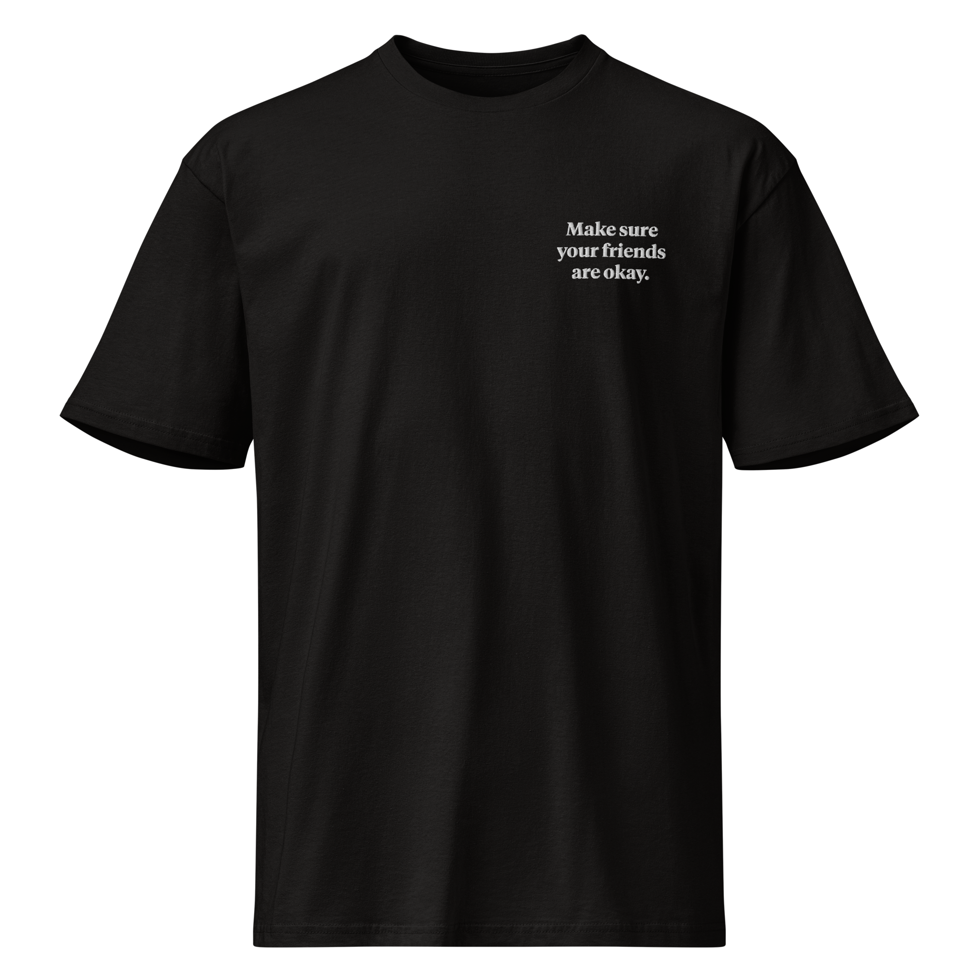 MSYFAO | Signature Black Tee – Make Sure Your Friends Are Okay